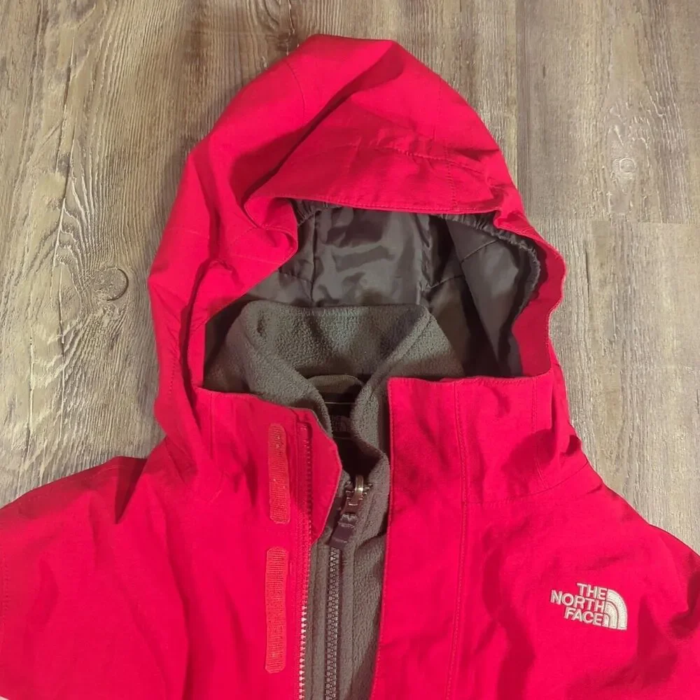 North Face Jacket Boys Large Long Sleeve Full Zip Pockets Hooded 14-16 HyVent